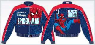 Boys Red Blue SPIDER MAN Jacket Coat Size 2 14 NEW  