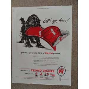  Texaco Dealers, Vintage 40s full page print ad. (little 