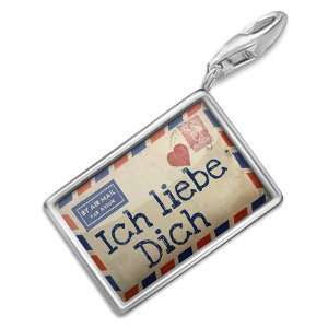 FotoCharms I Love You German Love Letter from Germany   Charm with 