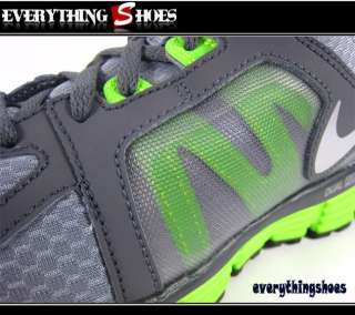 Nike Dual Fusion ST 2 GS Stealth Silver Green Youth Running Shoes 