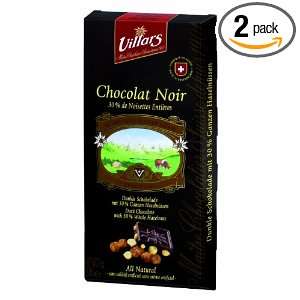 Villars Dark Chocolate with 30% Whole Hazelnuts, 7.0 Ounce (Pack of 2 