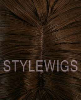 Long Full Volume Curly Wavy Medium Brown Wig WICA 6  