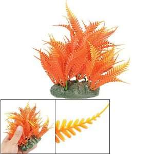  Como Orangered Artificial Plastic Ornament Water Grass for 