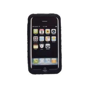   Black Silicone Skin Case for Apple iPhone 3G Series, adjustable arm