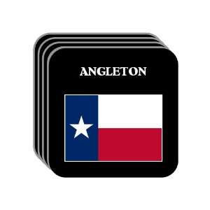 US State Flag   ANGLETON, Texas (TX) Set of 4 Mini Mousepad Coasters