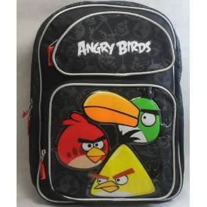  Licensed Angry Birds BLACK Medium 14 School Backpack 