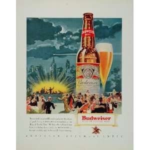 1933 Ad Budweiser Beer Anheuser Busch Big Band Dance   Original Print 