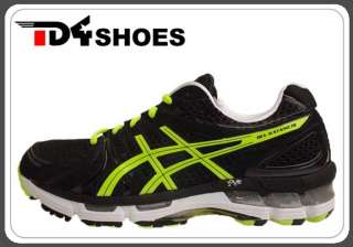 Asics Gel Kayano 18 Black Neon Yellow New Top 2012 Mens Running Shoes 