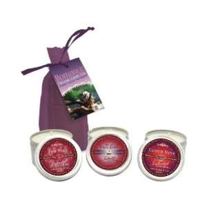 Earthly Body Romance Massage Candle Trio Gift Bag   2 oz For Play, Two 