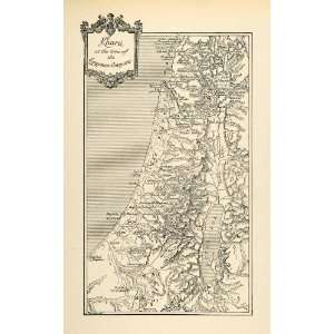  1903 Print Kharu Egyptian Map Dead Sea Kaffit Shausu Gerara Jordan 