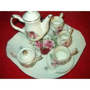 Miniature Tea Set/Victorian Rose 
