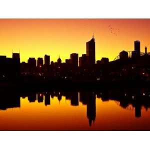  Melbourne CBD and Telstra Dome at Dawn, Victoria 