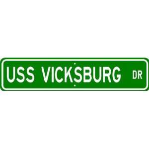  USS VICKSBURG CG 69 Street Sign   Navy Patio, Lawn 