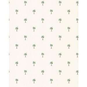   by the Shore Palm Tree Print Wallpaper in White