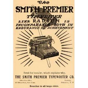  1904 Vintage Ad Smith Premier Typewriter Co. Antique 