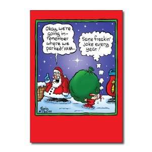  Funny Merry Christmas Card Where We Parked humor holiday 