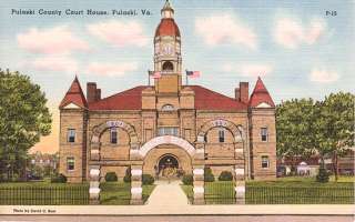 Pulaski VA   Pulaski County Court House   Unused  
