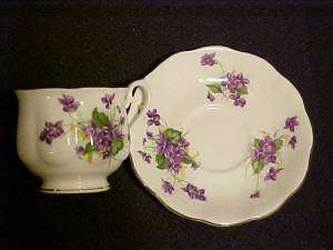 Royal Albert Cup & Saucer w/ Purple Violets  