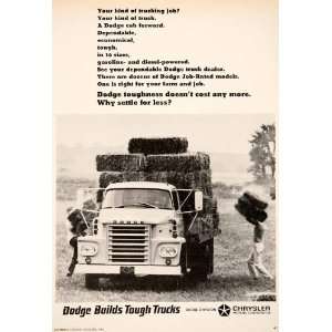  1965 Ad Dodge Trucks Chrysler Motor Vehicle Bale Hay 
