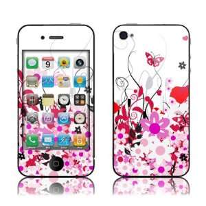  Apple iPhone 4 / 4S   Pink Flowers   Vinyl Skin/Sticker 