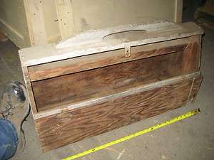 antique vintage carpenters toolbox tool box 32x18x9  