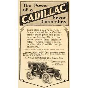  1905 Ad Four Cylinder Light Car Cadillac Automobile 