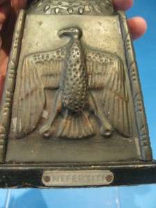 Antique WWI Egyptian Pharaoh 1915 Neferetiti Bronze Figure  