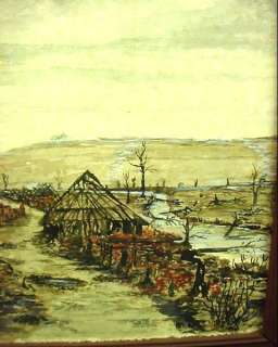 Stunning Watercolor Painting Vimy Ridge Battlefield WW1 Canadian 