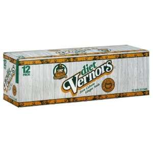 Vernors Ginger Ale Diet, 12 oz Can (Pack of 12)  Grocery 
