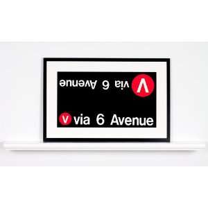  Via 6 Avenue NYC Subway Sign