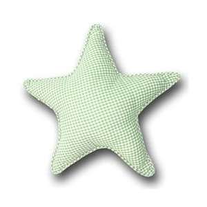  Tadpoles Classics Gingham Green   Star Throw Pillow Baby