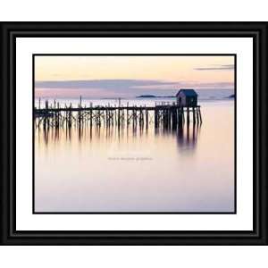  Old Wharf At Dawn by Paul Rezendes   Framed Artwork 