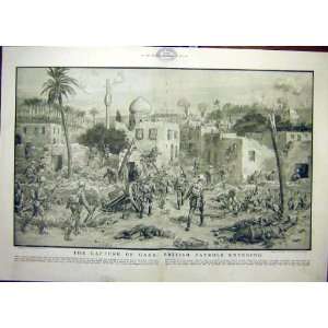  Gaza British Patrols Dadd Turkish Old Print 1917 War