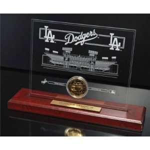 Dodger Stadium 24KT Gold Desktop Etched Acrylic