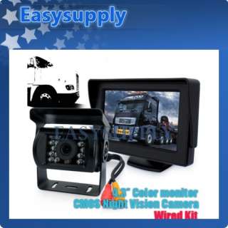 Heavy Duty Night Vision IR Rear View Car Camera Kit & 4.3 TFT LCD 