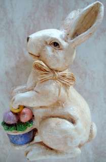 EASTER Rabbit with Bucket Eggs RESIN Bunny TA 159 EAS  