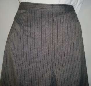 Womens NWT Alfred Dunner Gray Pinstripe Pants Size 20W 029408404005 