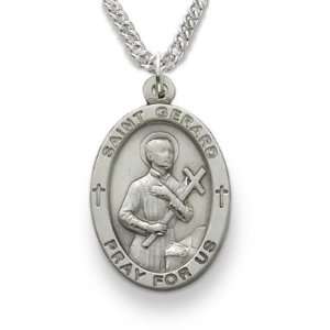   Engraved St. Gerrard, Patron of Expectant Mothers Medal on 24 Chain
