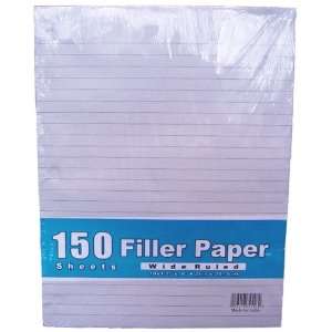  Filler Paper Wide Ruled 150 Sheets (Pack of 12) Office 