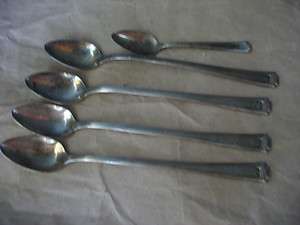 Set of 4 Ice Tea Spoons Demitasse Viceroy Plate U.S.A.  