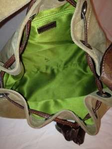 Moschino Cheap & Chic All Italian Leather Saddle Hobo Bag Suede Boho 