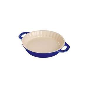 Staub Pie Plate   11   w/Handles   Blue 