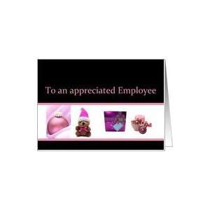 to appreciated employee   Happy Holidays Pink Christmas Collage card 