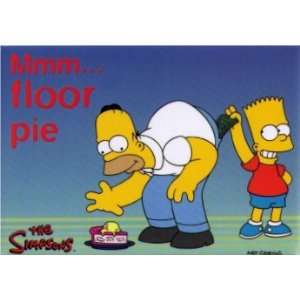 Simpsons Mmm Floor Pie Homer and Bart Magnet SM111  