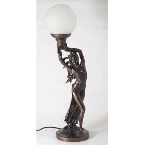  Juliana Art Deco Bronze Lighting Lady Leaning Backward 