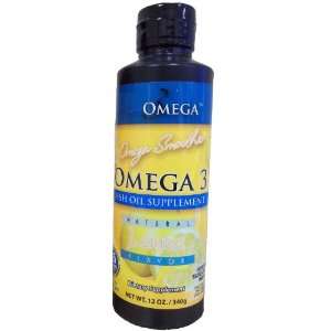 TresOMEGA Smoothie Omega 3 Fish Oil Supplement, Lemon Flavor, 12 Ounce