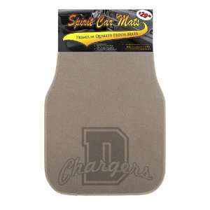 Dundee Crown Chargers High School Custom Laser Etched Floor Mats   Tan