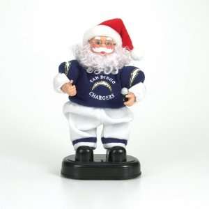   Diego Chargers Animated Rock & Roll Santa Claus Figure
