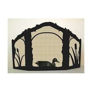    Duck on the Pond Fireplace Screen   Arched Top