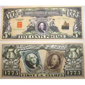  Set of 10 Bills Five Cent Postal Bills Toys & Games